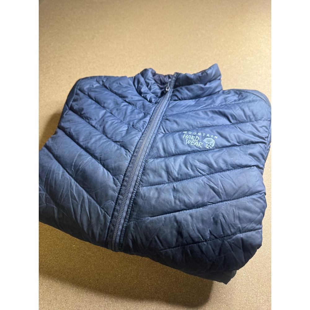 Mountain Hardwear Mens Q.Shield 650 Down Puffer Jacket Navy Blue Full Zip